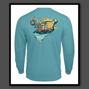 SALTLIFE TALL SHIP IN A BOTTLE LS SHIRT